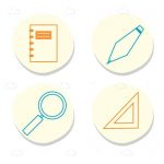 Sketchy study icons